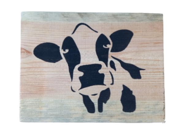 Cow - Wall Art: Stencilled Sign